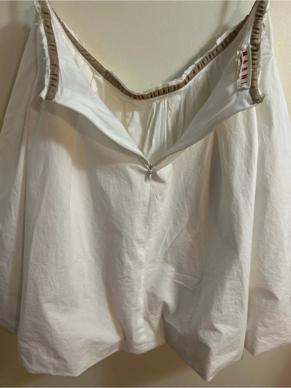 MARNI White 100% Cotton Pleated Skirt IT 44 -US 8/10 M/LG -Made in Italy. - Picture 4 of 7